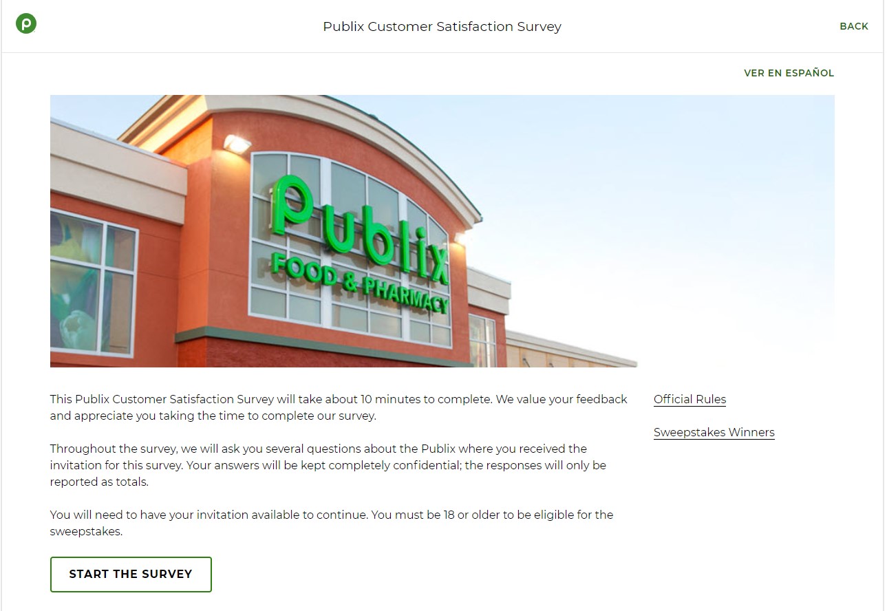 Publix Customer Feedback Survey